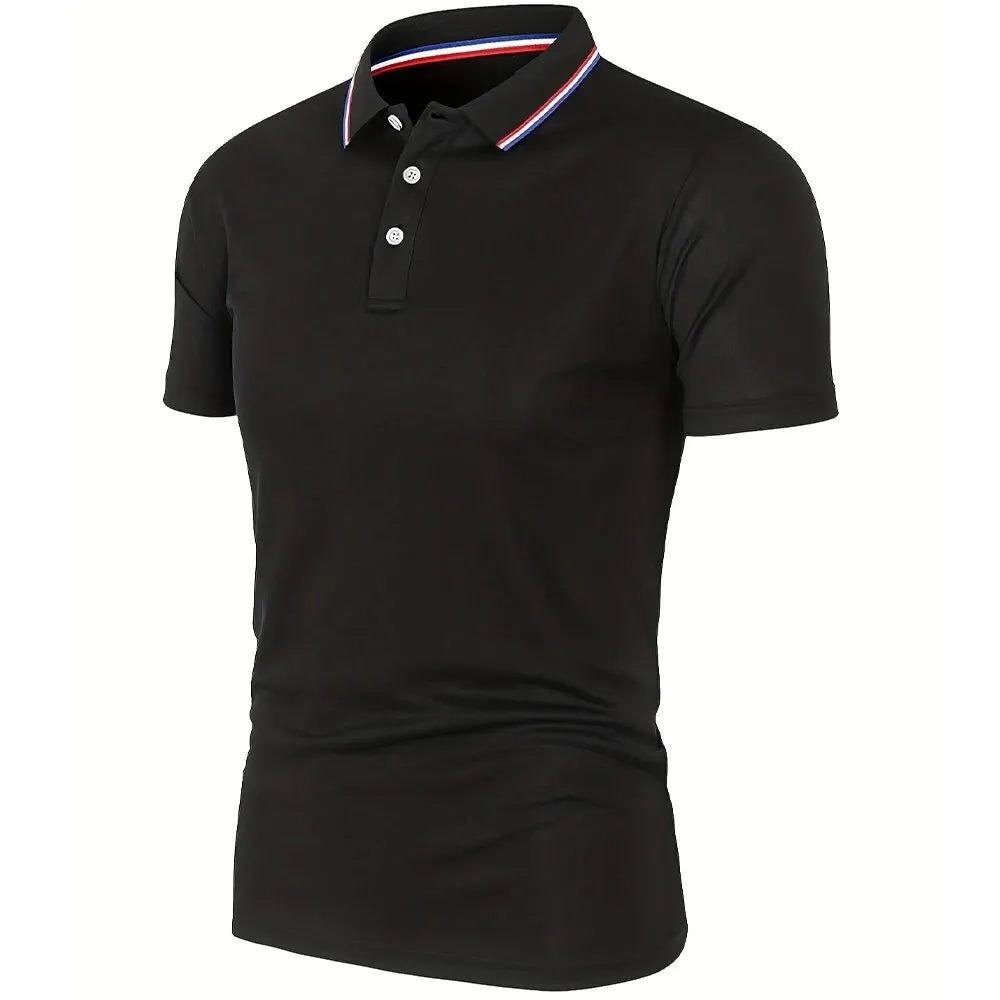 "Men’s Summer Polo Tee 2025 – Lightweight, Breathable, Solid Colors, Everyday Comfort"