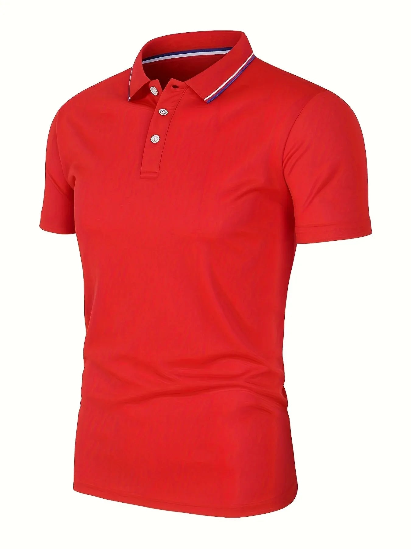 "Men’s Summer Polo Tee 2025 – Lightweight, Breathable, Solid Colors, Everyday Comfort"