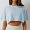 Women's Cotton Short-Sleeve Crop Top – Yoga, Dance, Running & Workout Shirt
