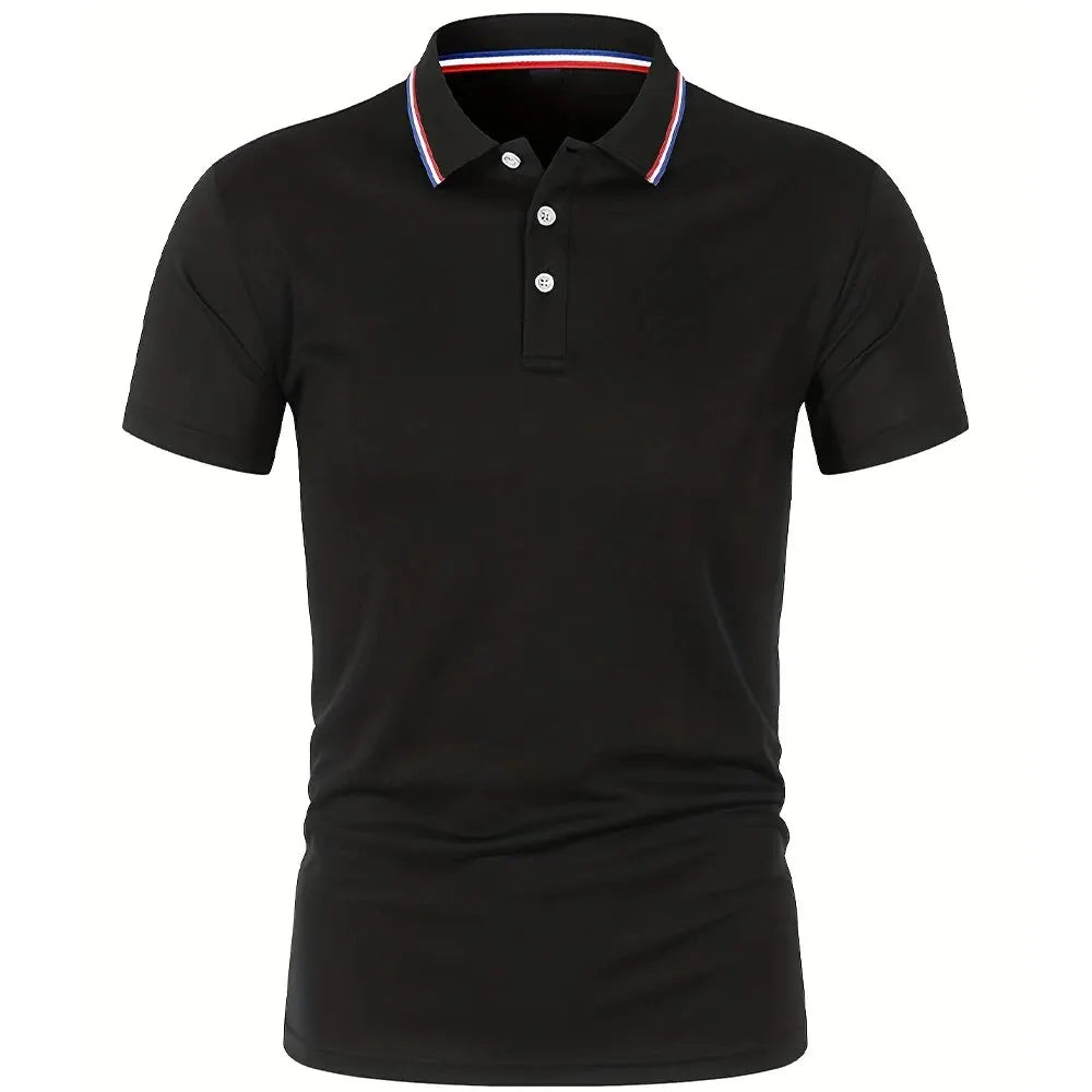"Men’s Summer Polo Tee 2025 – Lightweight, Breathable, Solid Colors, Everyday Comfort"