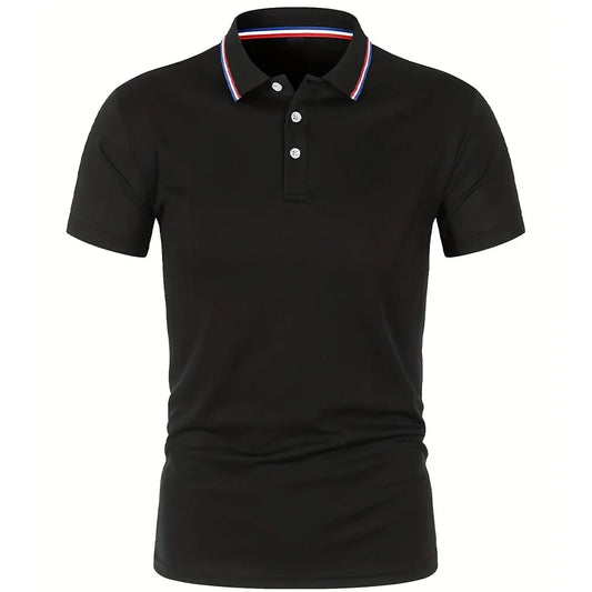 "Men’s Summer Polo Tee 2025 – Lightweight, Breathable, Solid Colors, Everyday Comfort"
